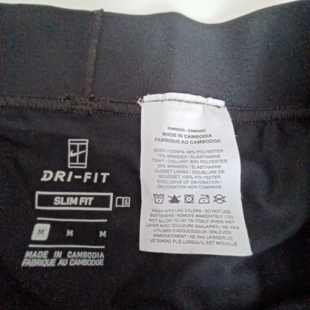 Nike Court Pure Print Dri-Fit Active Skort Skirted Shorts Sz Med Black Gray